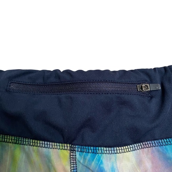 Athleta Tropea Ready Set Multi Watercolor Running Workout Shorts Size Medium - Picture 8 of 12
